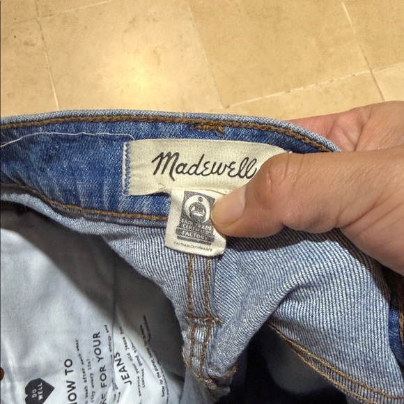 Madewell Blue Perfect Vintage Wide Leg  Crop Jeans - Picture 4 of 7